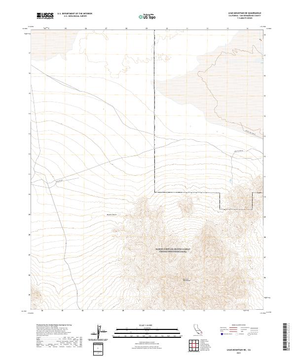 US Topo 7.5-minute map for Lead Mountain NE CA Hot on Sale