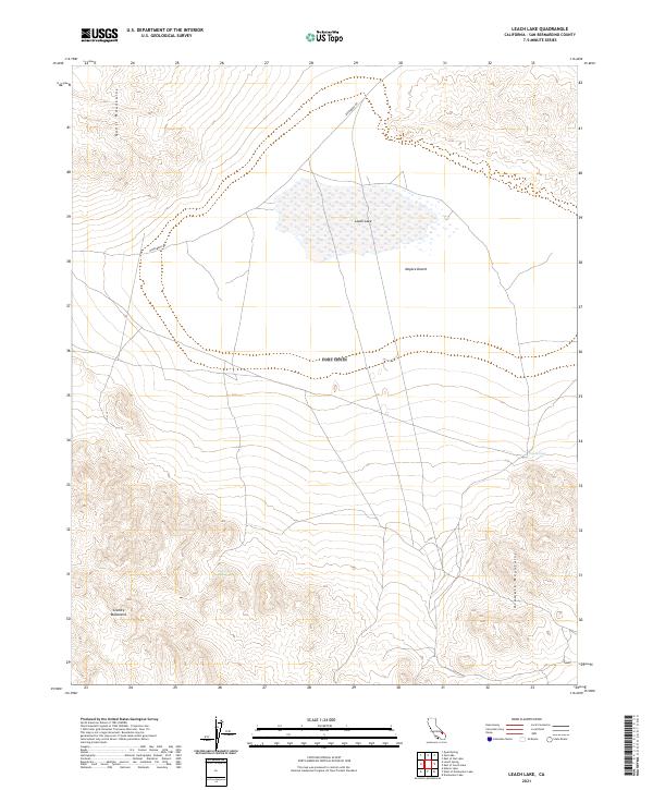 US Topo 7.5-minute map for Leach Lake CA Online Hot Sale