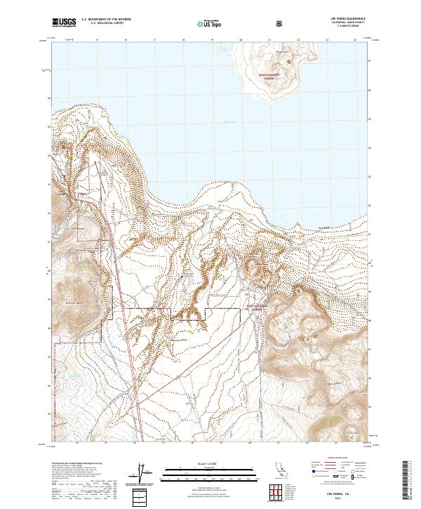 US Topo 7.5-minute map for Lee Vining CA Hot on Sale