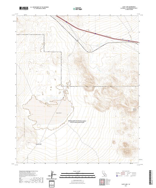 US Topo 7.5-minute map for Lavic Lake CA Online Sale