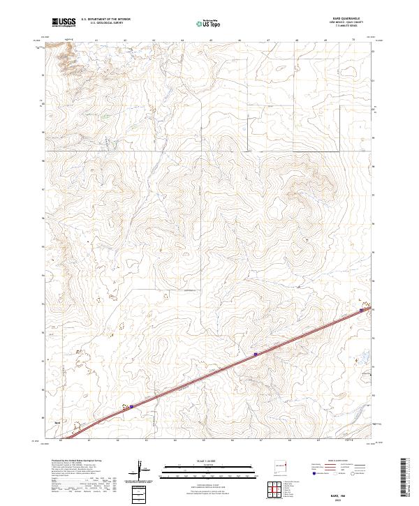 US Topo 7.5-minute map for Bard NM Sale