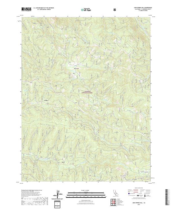 US Topo 7.5-minute map for Leek Spring Hill CA For Discount