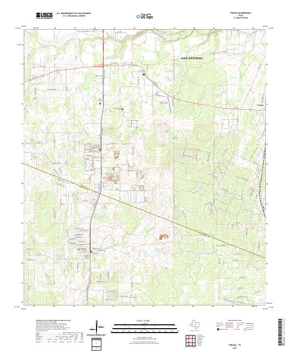 US Topo 7.5-minute map for Thelma TX Cheap