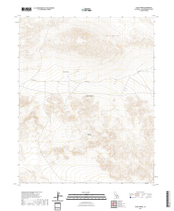 US Topo 7.5-minute map for Leach Spring CA Online now