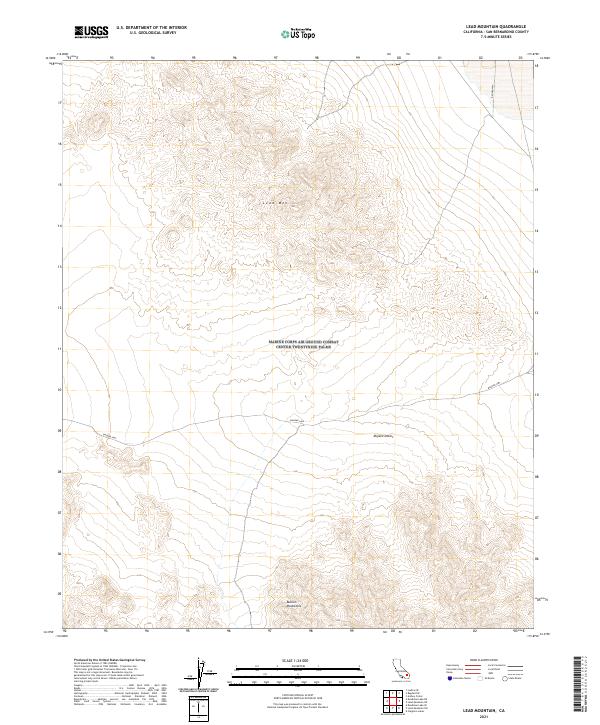 US Topo 7.5-minute map for Lead Mountain CA Hot on Sale