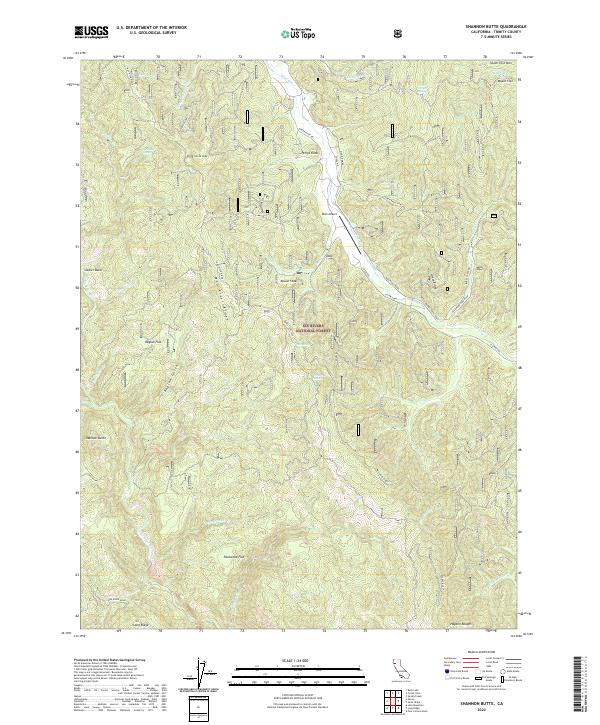 US Topo 7.5-minute map for Shannon Butte CA on Sale