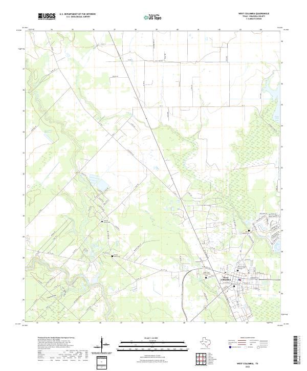 US Topo 7.5-minute map for West Columbia TX Discount