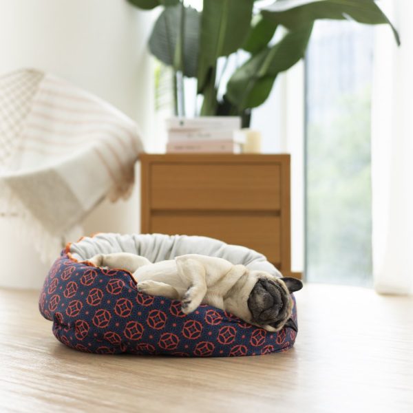 Ohpopdog Heritage Reversible Dog Bed (Baba Navy 150) Cheap