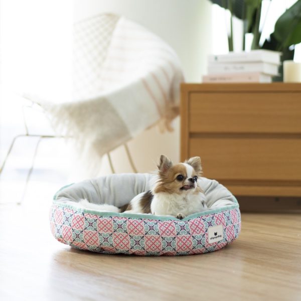 Ohpopdog Heritage Reversible Dog Bed (Bibik Pink 14) Cheap