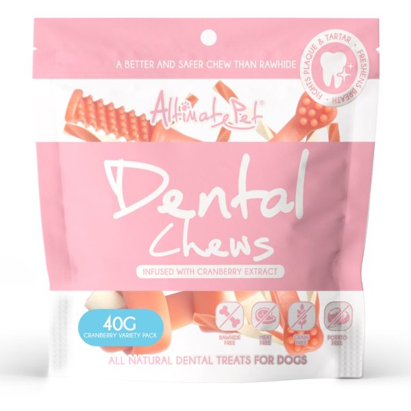 BUNDLE DEAL: Altimate Pet Variety Pack Cranberry Dental Chews Dog Treats 40g Online